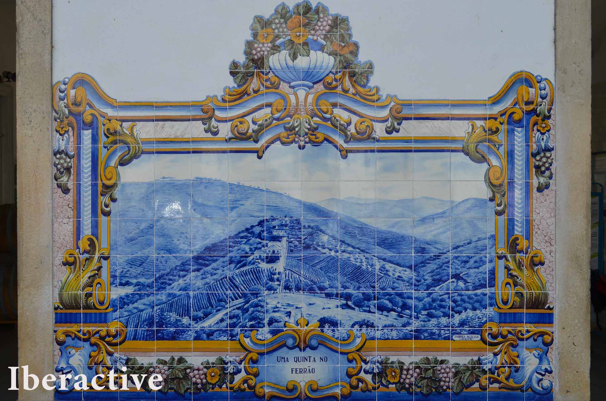 Hand painted tiles at Pinhão train station, Douro Valley, Portugal